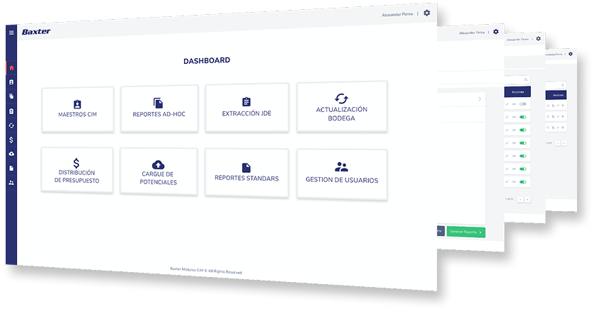 Baxter CIM dashboard overview